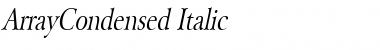 ArrayCondensed Italic