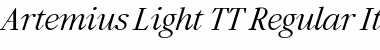 Artemius Light TT Regular Italic