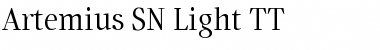 Artemius SN Light TT Regular Font