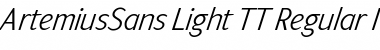 ArtemiusSans Light TT Regular Italic