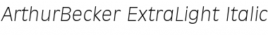 ArthurBecker-ExtraLight Font
