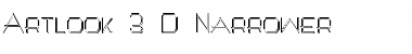 Artlook 3-D Narrower Font