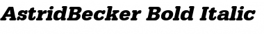 AstridBecker Bold Italic Font