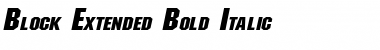 Block-Extended Bold Italic