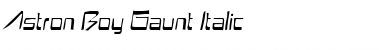 Astron Boy Gaunt Italic Font