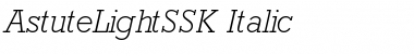 AstuteLightSSK Italic Font