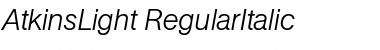 AtkinsLight RegularItalic Font