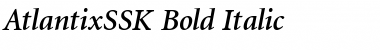 AtlantixSSK Bold Italic Font