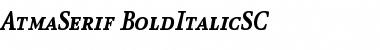 AtmaSerif-BoldItalicSC Regular Font
