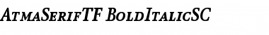 AtmaSerifTF-BoldItalicSC Regular Font