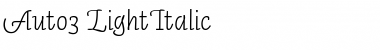 Auto 3 Light Italic Font