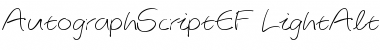AutographScriptEF LightAlt Font