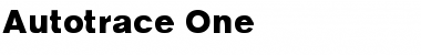 Autotrace One Font