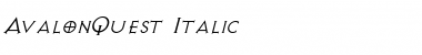 AvalonQuest Italic Font