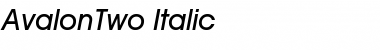 AvalonTwo Italic