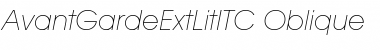 AvantGardeExtLitITC Italic Font