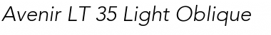 Avenir LT 35 Light Italic Font