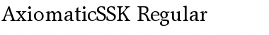 AxiomaticSSK Regular Font