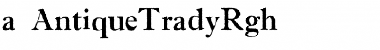 a_AntiqueTradyRgh Regular Font