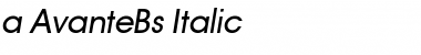 a_AvanteBs Italic Font