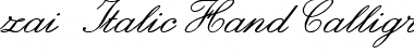 zai Italic Hand Calligraphy Font