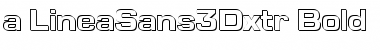 a_LineaSans3Dxtr Bold Font