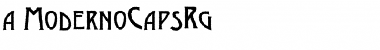 a_ModernoCapsRg Regular Font