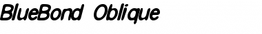 BlueBond-Oblique Font