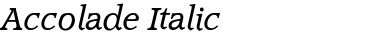 Accolade Italic Font