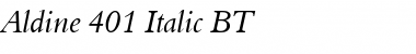 Aldine401 BT Italic Font