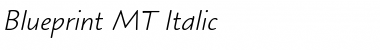 Blueprint MT Italic Font