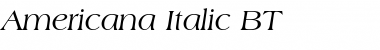 Americana BT Italic