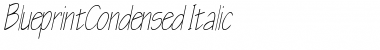 BlueprintCondensed Italic Font