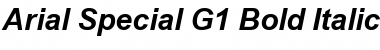 Arial Special G1 Bold Italic Font