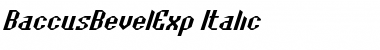 BaccusBevelExp Italic Font