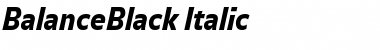 BalanceBlack Italic Font