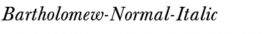 Bartholomew-Normal-Italic Regular Font