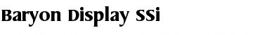 Baryon Display SSi Regular Font