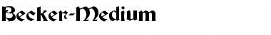Becker-Medium Regular Font