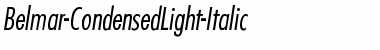Belmar-CondensedLight-Italic Font