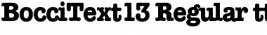 BocciText13 Regular Font
