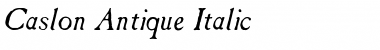 Caslon Antique Italic Font