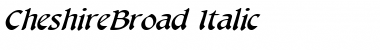 CheshireBroad Italic Font
