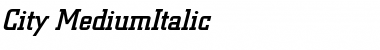 City MediumItalic Font