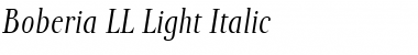 BoberiaLL Italic Font