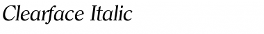 Clearface Italic Font