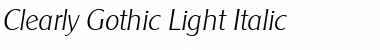 Clearly Gothic Light Italic