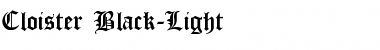 Cloister_Black-Light Font