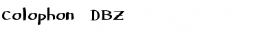 Colophon DBZ Font
