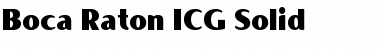 Boca Raton ICG Solid Regular Font